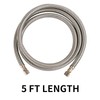 Solimeta Ice Maker Connector, 1/4" Comp Connection, 5FT Flexible Braided
