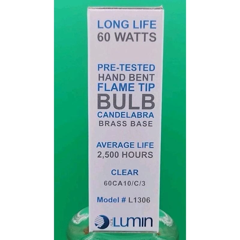 ADL LUMIN LUMIN L1306 60 Watt Clear Candelabra Base Long
