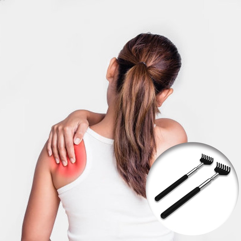 Pack of 2 Stainless Steel Back Scratchers, Robust Scratching Hand