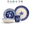 Euro Ceramica Blue Garden 16 Piece Oven Safe Hand Painted