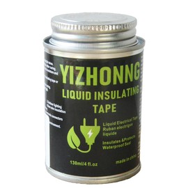 YIZHONG Liquid Electrical Tape Waterproof Liquid Wire Insulation Rubber Quick-Drying High Temperature Black, Flame Retardant (Black 250ml)