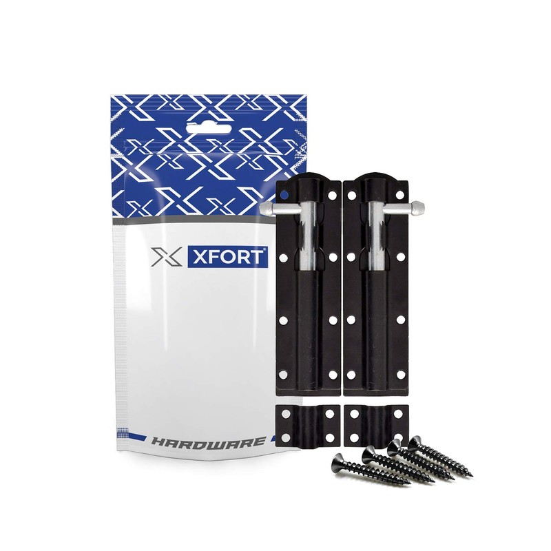 XFORT® 2 Pack Heavy Duty Tower Lock Black 200mm (8"),