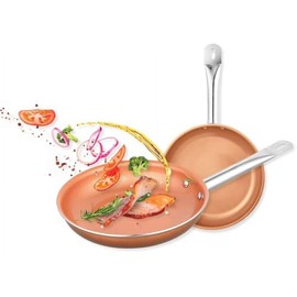 EUROSTAR EC2322 2 Piece Non-Stick Ceramic-Infused Copper Cookware Set