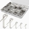 ATDORO 136pcs Picture Hangers, 5 Sizes Picture Hanging Kits, Picture