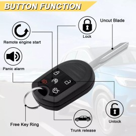 Kible 2 Replacement For 2011 2012 2013 2014 2015 - 2017 Ford Expedition Key Fob Remote