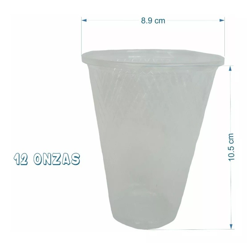 San Jorge 1000 Vasos Desechables #12 De Plástico 12 Onzas