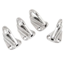 Paraphee Anti Turbulence Hanger Hook Marine Yacht or Motorhome Stainless Steel 316 Pack of 4 Spring Hooks (Ring Hooks)