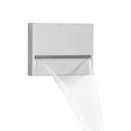 Waterfall Showerhead Tub Spout Fixtures - NPT1/2 Wall Mounted Heavy Durable Metal Fixed Bathtub Faucet Without Shower Diverter, Bathroom Multiple Uses and Large Flow, Brushed Nickel