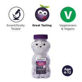 Sambucol Natural Black Elderberry Chewable Teddies | Vitamin C | 60 count