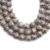 GEM-Inside Dalmation Dalmatian Jasper Gemstone Loose Beads 14MM Round Crystal