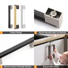 Fulgente Euro Cabinet Handles Flat Black 10 Pack, Hole Spacing: