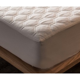 Hani Minna Premium Quilted Fitted Mattress Pad Protector Made with Natural Combed Cotton - Cooling and Breathable mattress toppers ( Full )