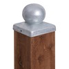 Galvanised Square Metal Fence Gate Post Cap With Ball Flange