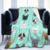 French Bulldog Dog Blanket Soft Cozy Flannel Throw Blankets Lightweight