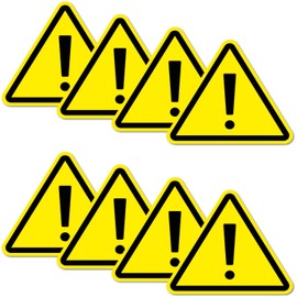 Pack of 8 Warning Stickers 6 x 5 cm Warning UV Protection Laminated Waterproof Digital Print Warning
