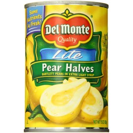 Del Monte Pear Halves, Lite, 15 Ounce (Pack of 12)