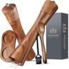 WALDLAND® Wooden Salt and Pepper Mill with Saucer Large (21