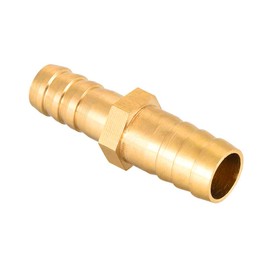 Quickun Brass Hose Barb Reducer 5/8" to 1/4" Barbed Reducer Fitting Reducing Splicer Mender Union Adapter for Air Water Fuel