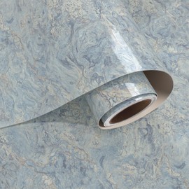 VaryPaper 15.7''x315'' Beige Blue Marble Wallpaper Peel and Stick Kitchen Countertop Contact Paper Waterproof Removable Marble Vinyl Wrap for Desk Table Counter Top Self Adhesive Marble Wall Paper