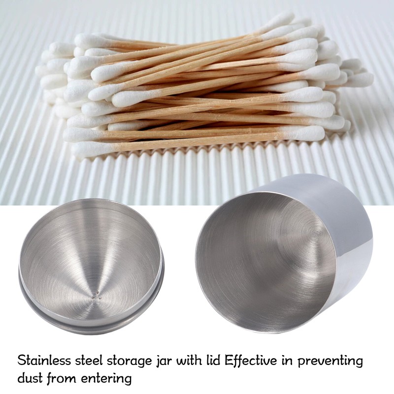 Cotton Swab Holders 304 Stainless Steel Light Luxury Dustproof Cotton