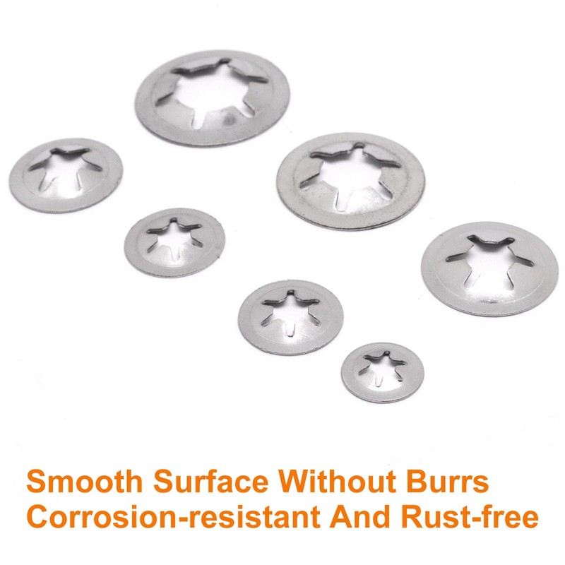 BENLIUDH Lock Washers Assortment Kit, 304 Stainless Steel Internal Tooth