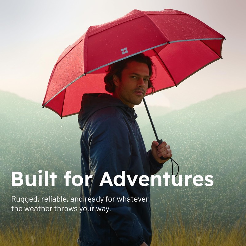 Weatherman Premium Collapsible Travel Umbrella - Windproof, Compact, Easy Auto