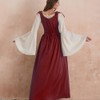Abaowedding Womens's Medieval Renaissance Costume Cosplay Chemise and Over Dress