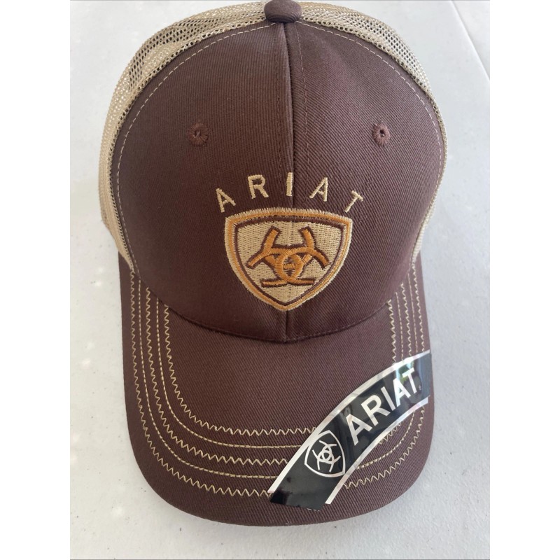 Ariat Mens Shield Logo Mesh Back Ajustable Cap Hat