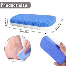 2 Pcs Glass Pumice Stone for Feet – Professional Foot Scrubber for Hard Skin & Callus Removal – Reusable Pedicure Tool for Smooth Heels & Soles – Easy to Clean, Safe for Shower & Bath Use