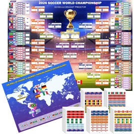 2026 World Soccer Tournament Extra Large Schedule Poster Set (43" x 32", 2-Pack)