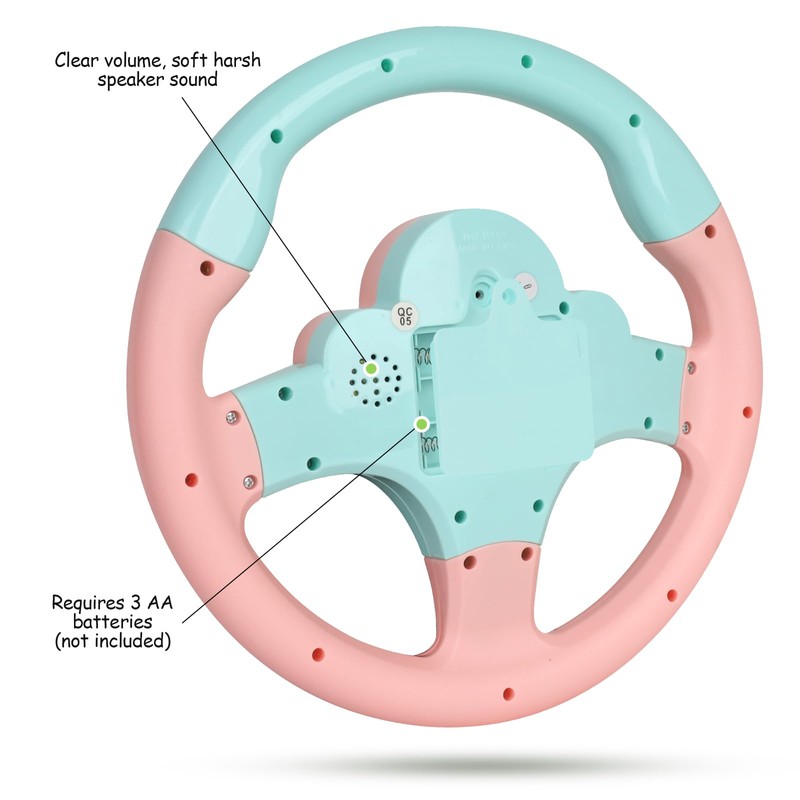 VIVIYCFISH Toy Steering Wheel for Kids with Light and Music,Simulated