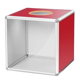 XSAJU Acrylic Lottery Box, Blindfold, 3 Sides, Event, Party Box, Ballot Box, 9.8 x 9.8 inches (25 x 25 cm)