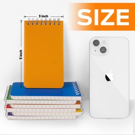WeLiu Pocket Notebook Bulk 3x5 Inch, 42 Packs Mini Top Bound Spiral Notepad, Memo Pads 6 Colored 60Sheets/120Pages (80GSM), Small Notepads for Listing, Planning, Note Taking