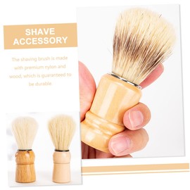 FRCOLOR 4pcs Wood Handle Shaving Brush for Men Boar Bristle Maker for Home Salon Use Father Day for Grooming Essentials