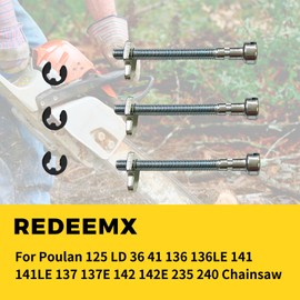 REDEEMX 3 Packs 530069611 Chain Tensioner Retainer Adjuster Screw Bar Adjusting Kit Compatible with Poulan 125 LD 36 41 136 136LE 141 141LE 137 137E 142 142E 235 240 Chainsaw Rep 530015826 530016110
