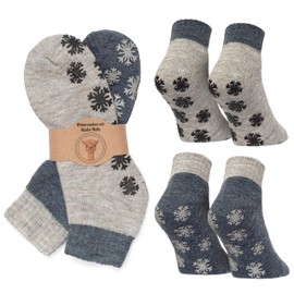 MOUNTREX® Alpaca socks, wool socks for men and women, winter socks, warm house socks, thermal socks, thin, cuddly socks, 2 pairs