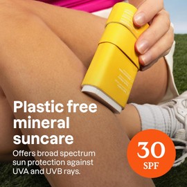 ATTITUDE Mineral Sunscreen Stick with Zinc Oxide, SPF 30, Made in Canada, EWG Verified,Plastic-Free, Broad Spectrum UVA/UVB Protection, Dermatologically Tested, Vegan, Tropical, 60 grams