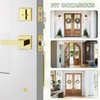 Moquin Double Front Door Lock Set, Polished Brass Square Front