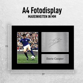 HWC Trading A4 Davie Cooper Rangers Gifts Printed Autograph Picture for Fans and Supporters of Signing - A4