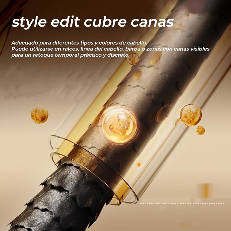 Retocador de Raíces Coreano, Marrón Barra Cubre Canas con Peine