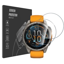 Aiziki (2 Pack for Garmin Fenix 8 47mm Screen Protector Tempered Glass, (Not for Fenix 8 Solar/Amoled) Anti-Shatter, Anti-Scratch, HD Clear, Bubble Free for Garmin Fenix 8 47mm Tempered Glass