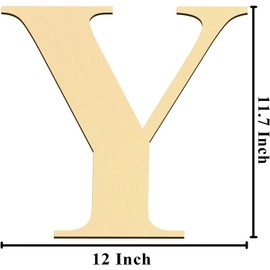 12Inch/30cm Tall Wooden Letters,0.7cm Thick Blank Wood Letters Unfinished Wood Letters Wood Alphabet Sign Boards for Wall Decor Wedding Birthday Party Decoration