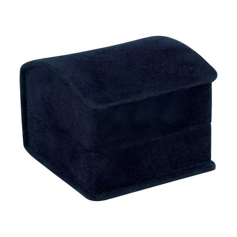 Noble Luxurious Suede Ring Jewellery Box with Matching Two Piece
