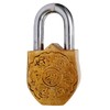Purpledip Antique Handcrafted Brass Padlock with Resting Gautan Buddha (10279)