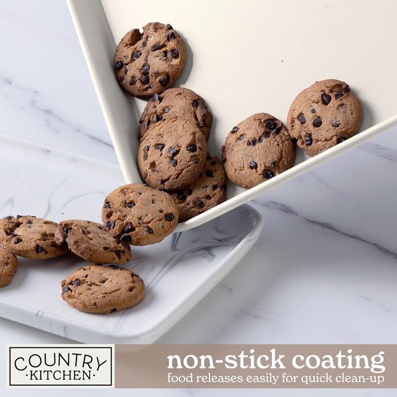 Country Kitchen Nonstick Stackable Bakeware Set - Deluxe Heavy Duty,