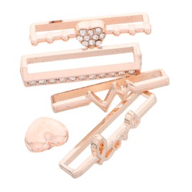 LALAFINA Pack Watch Band Metal Charms Decorative Ring for Watch Strap Elegant Heart Clasp for Smartwatch Watchband Ornament Ring