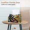 2 Pack Tissue Box Cover Holder, Peacock Feather Trippy Rectangle