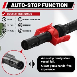 PUMPTOR Fuel Transfer Pump Battery Powered Gas Pump With Automatic Stop Clip