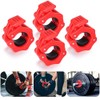 Rayong 4 Pcs 1 Inch Olympic Barbell Clamps Collars, Weightlifting
