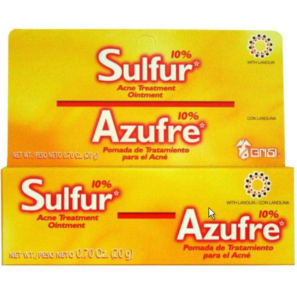 Grisi Sulfur Acne Treatment Ointment, .7 oz (Pack of 2)